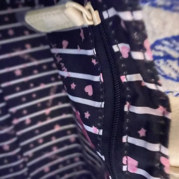 Betsey Johnson Blue and Cream Floral Crossbody Bag - Picture 9 of 10